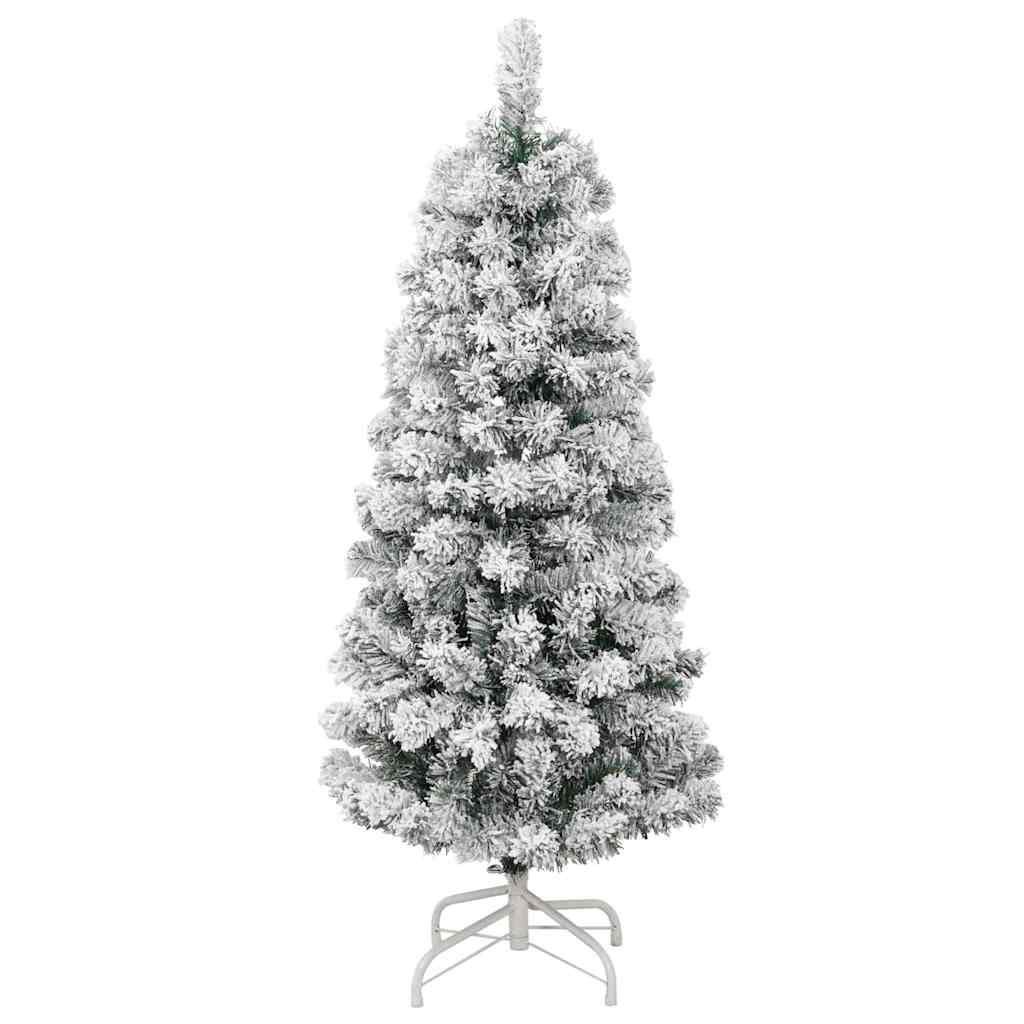 Kunstigt Hinged Juletræ med 150 LED'er Grøn og Hvid 120 cm