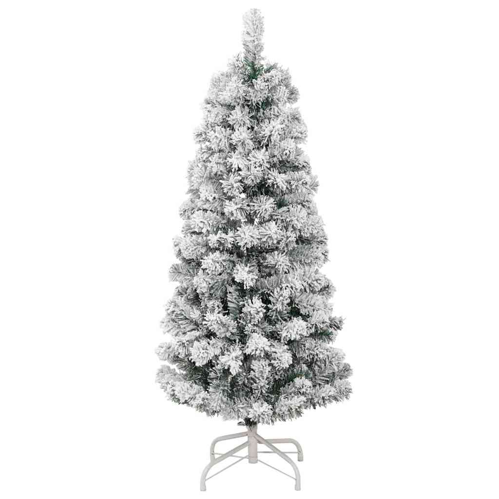 Kunstigt Hinged Juletræ med 150 LED'er Grøn og Hvid 120 cm
