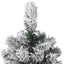 Kunstigt Hinged Juletræ med 150 LED'er Grøn og Hvid 150 cm