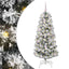 Kunstigt Hinged Juletræ med 150 LED'er Grøn og Hvid 150 cm