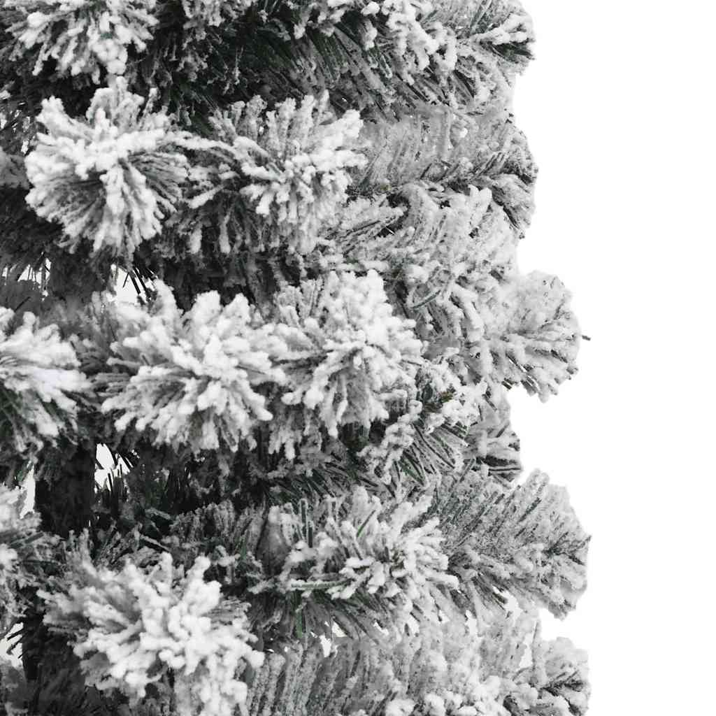 Kunstigt Hinged Juletræ med 150 LED'er Grøn og Hvid 150 cm