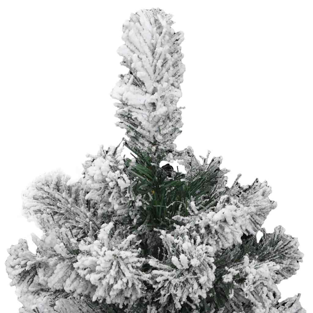 Kunstigt Hinged Juletræ med 150 LED'er Grøn og Hvid 150 cm
