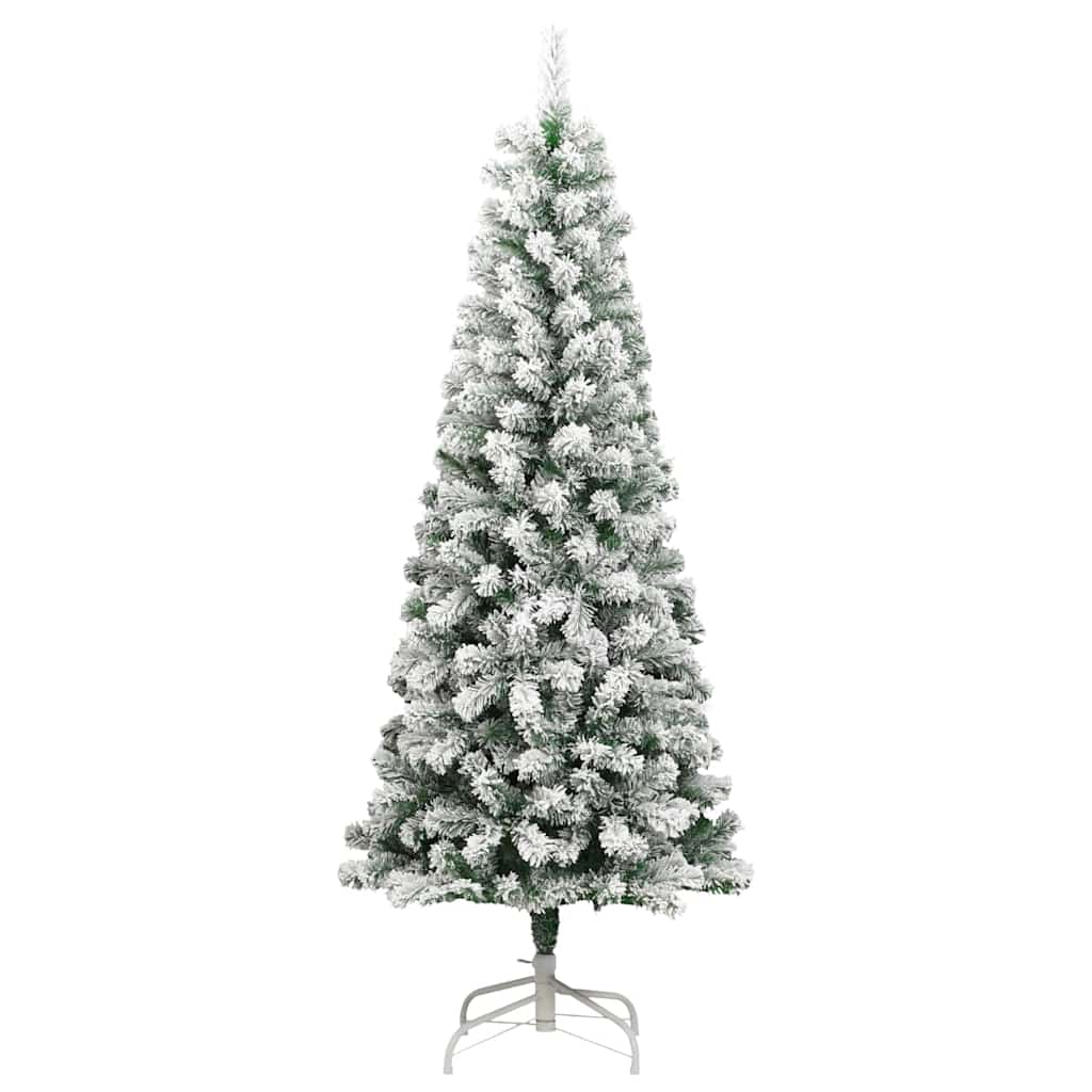 Kunstigt Hinged Juletræ med 300 LED'er Grøn og Hvid 180 cm