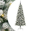 Kunstigt Hinged Juletræ med 300 LED'er Grøn og Hvid 210 cm