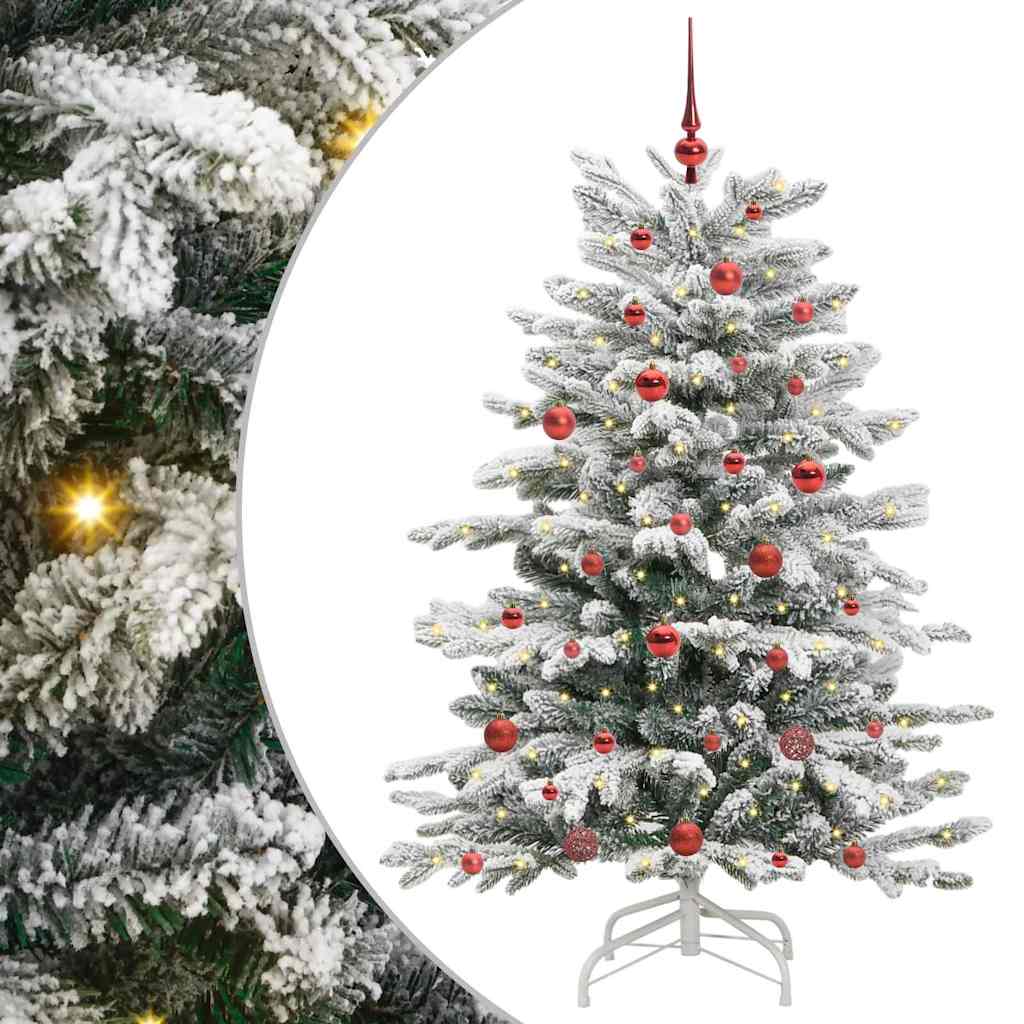 Kunstigt Hinged Juletræ Hvid 150 cm PE og PVC