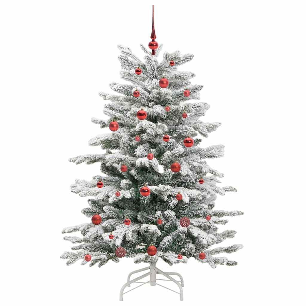 Kunstigt Hinged Juletræ Hvid 150 cm PE og PVC