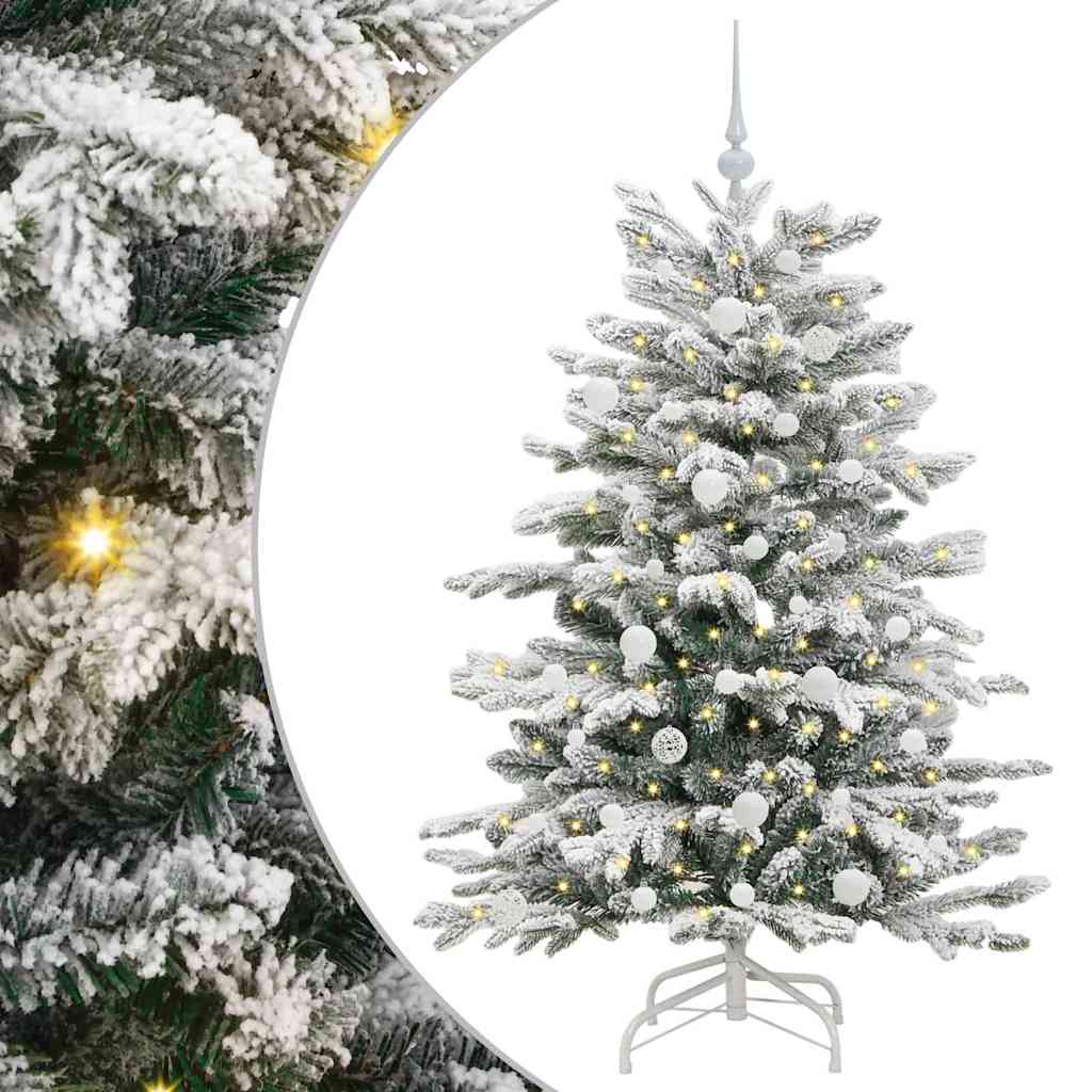 Kunstigt Hinged Juletræ Hvid 150 cm PE og PVC