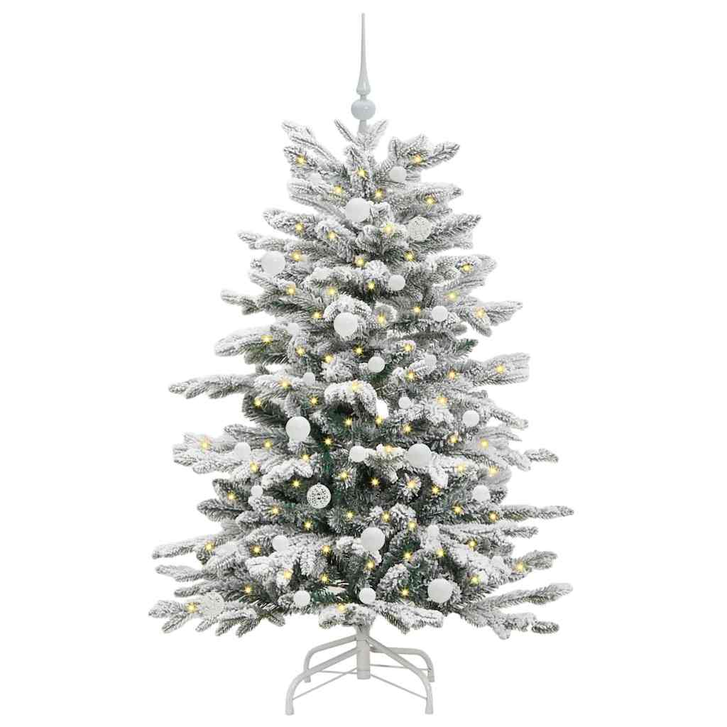 Kunstigt Hinged Juletræ Hvid 150 cm PE og PVC