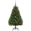 Kunstigt juletræ med 150 LED'er Grøn 120 cm PVC og metal