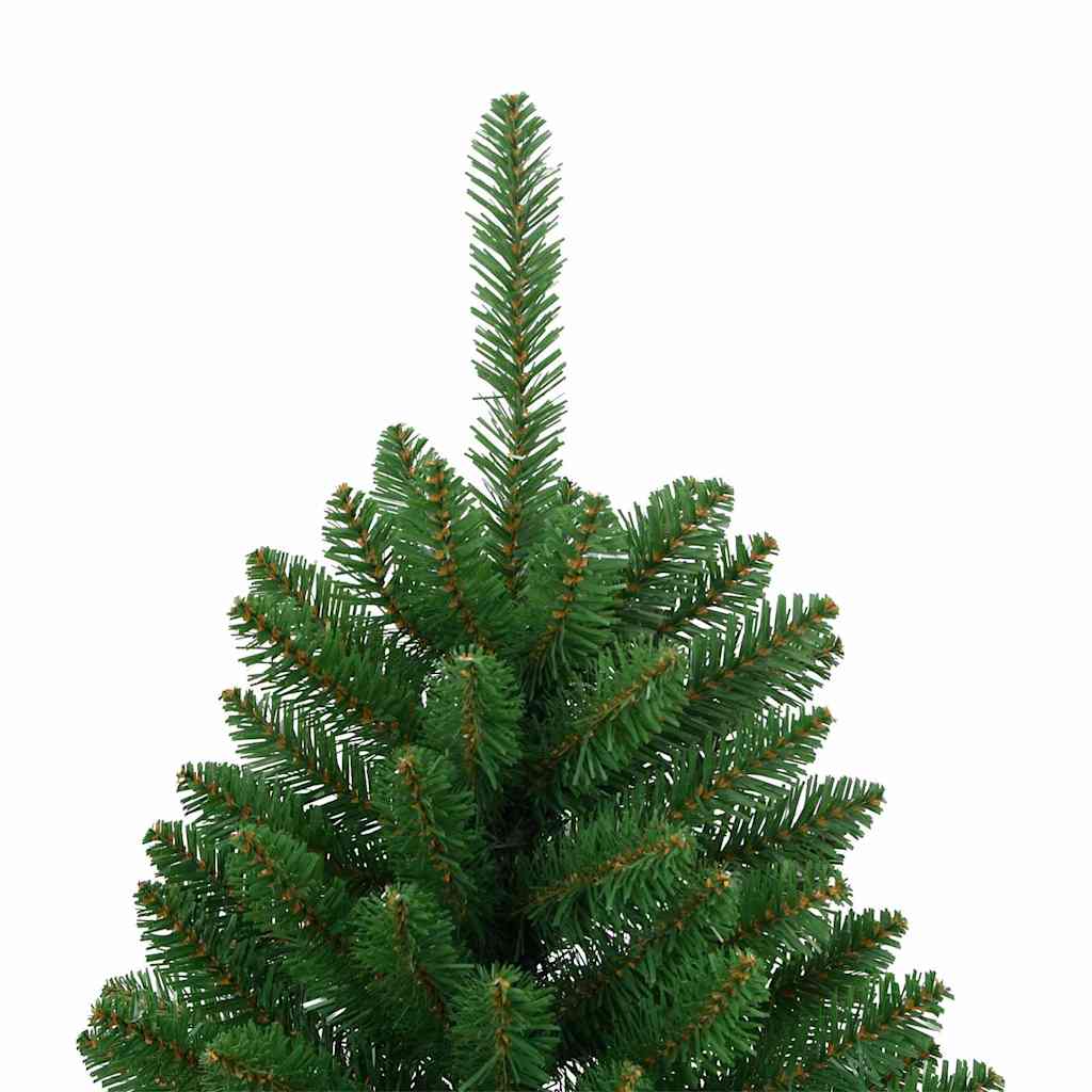 Kunstigt juletræ med 150 LED'er Grøn 120 cm PVC og metal