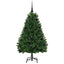 Kunstigt juletræ med 150 LED'er Grøn 120 cm PVC og metal