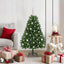 Kunstigt juletræ med 150 LED'er Grøn 120 cm PVC og metal