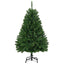 Kunstigt juletræ med 150 LED'er Grøn 120 cm PVC og metal