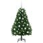 Kunstigt juletræ med 150 LED'er Grøn 120 cm PVC og metal