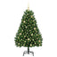 Kunstigt juletræ med 150 LED'er Grøn 120 cm PVC og metal