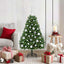 Kunstigt juletræ med 150 LED'er Grøn 120 cm PVC og metal