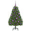 Kunstigt juletræ med 150 LED'er Grøn 120 cm PVC og metal