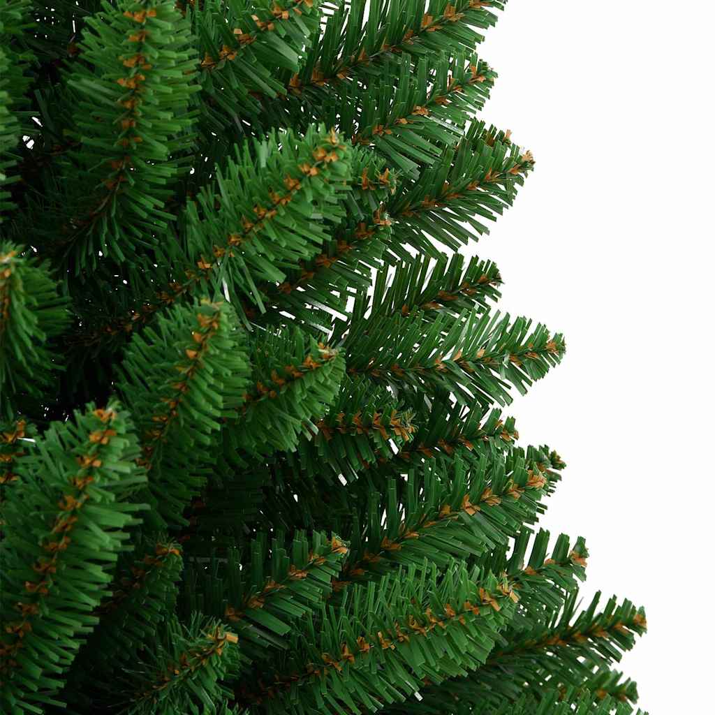 Kunstigt juletræ med 150 LED'er Grøn 150 cm PVC og metal