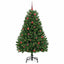 Kunstigt juletræ med 150 LED'er Grøn 150 cm PVC og metal