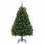Kunstigt juletræ med 150 LED'er Grøn 150 cm PVC og metal
