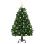 Kunstigt juletræ med 150 LED'er Grøn 150 cm PVC og metal