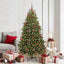 Kunstigt juletræ med 300 LED'er Grøn 180 cm PVC og metal