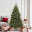 Kunstigt juletræ med 300 LED'er Grøn 180 cm PVC og metal