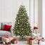 Kunstigt juletræ med 300 LED'er Grøn 180 cm PVC og metal