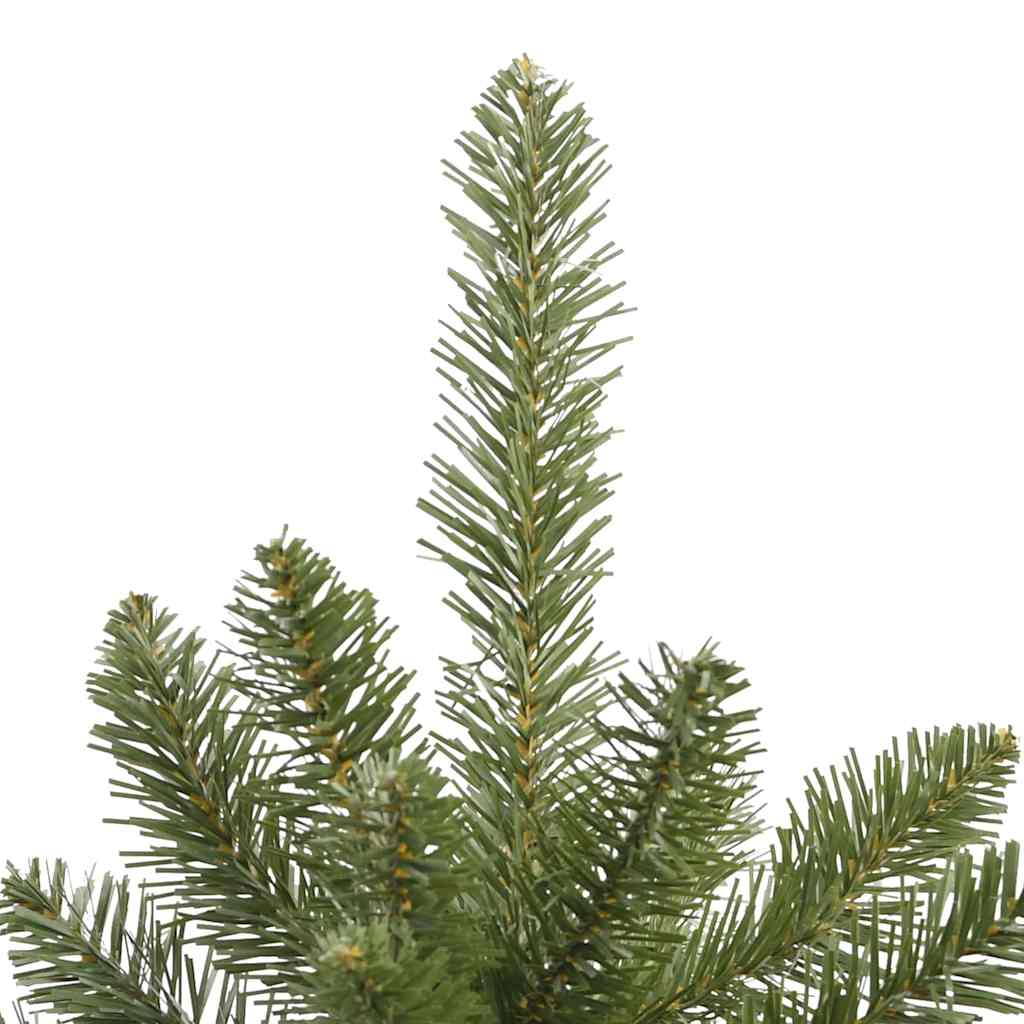 Kunstigt juletræ med 300 LED'er Grøn 180 cm PVC og metal