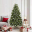 Kunstigt juletræ med 300 LED'er Grøn 180 cm PVC og metal