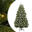 Kunstigt juletræ med 300 LED'er Grøn 180 cm PVC og metal