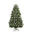 Kunstigt juletræ med 300 LED'er Grøn 180 cm PVC og metal