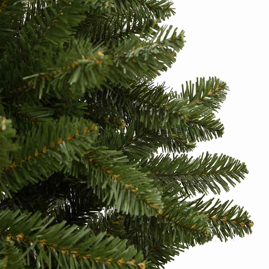 Kunstigt juletræ med 300 LED'er Grøn 210 cm PVC og metal