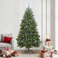 Kunstigt juletræ med 300 LED'er Grøn 210 cm PVC og metal