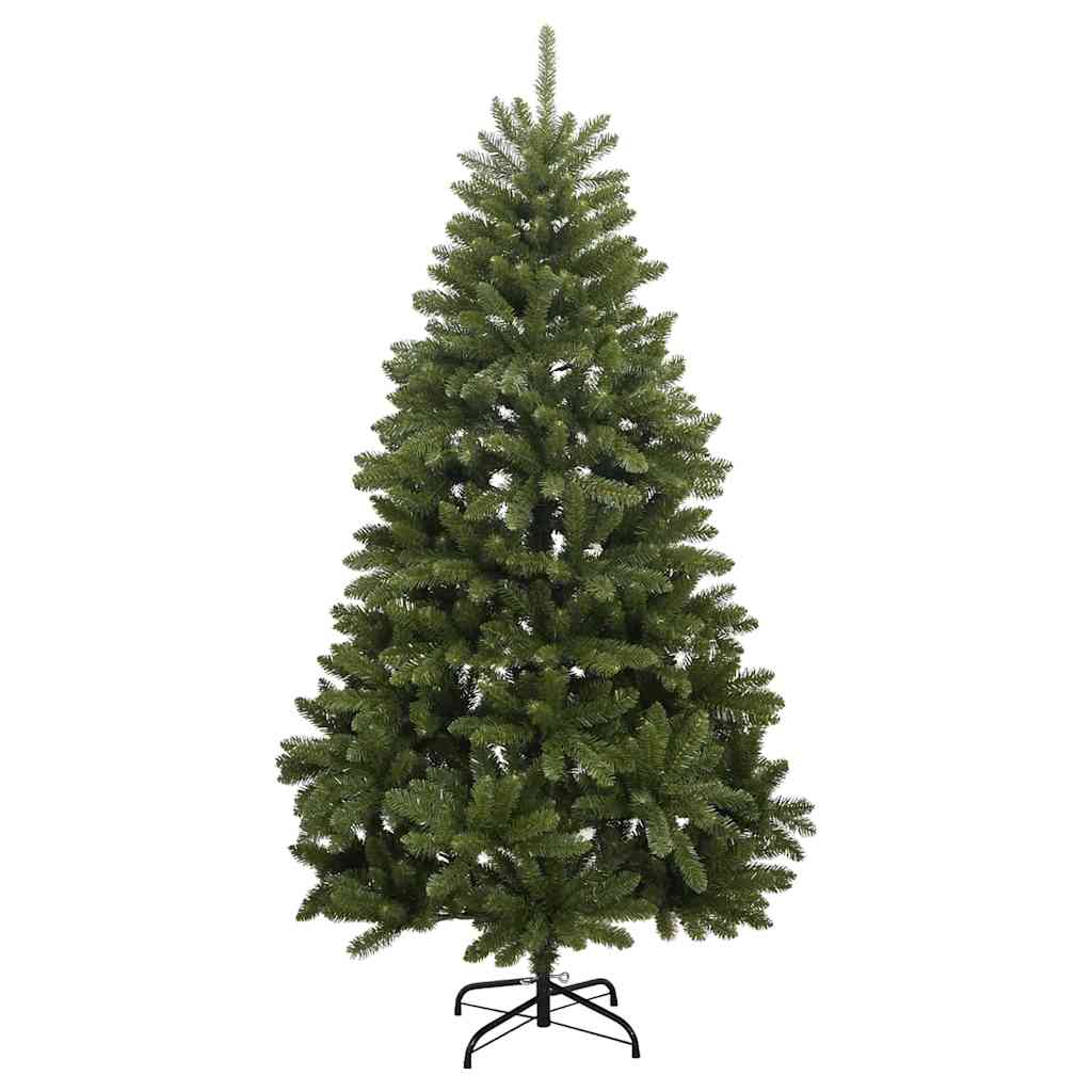 Kunstigt juletræ med 300 LED'er Grøn 240 cm PVC og metal