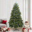 Kunstigt juletræ med 300 LED'er Grøn 240 cm PVC og metal