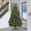 Kunstigt juletræ med 300 LED'er Grøn 270 cm PVC og metal