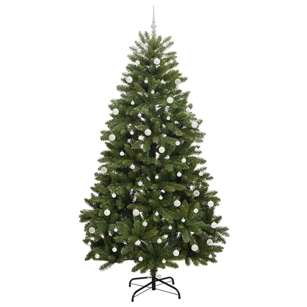 Kunstigt juletræ med 300 LED'er Grøn 270 cm PVC og metal
