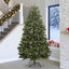 Kunstigt juletræ med 300 LED'er Grøn 270 cm PVC og metal