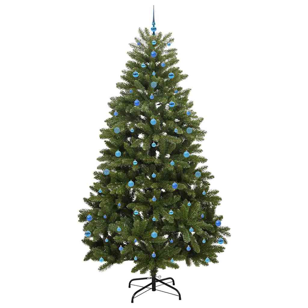 Kunstigt juletræ med 300 LED'er Grøn 270 cm PVC og metal