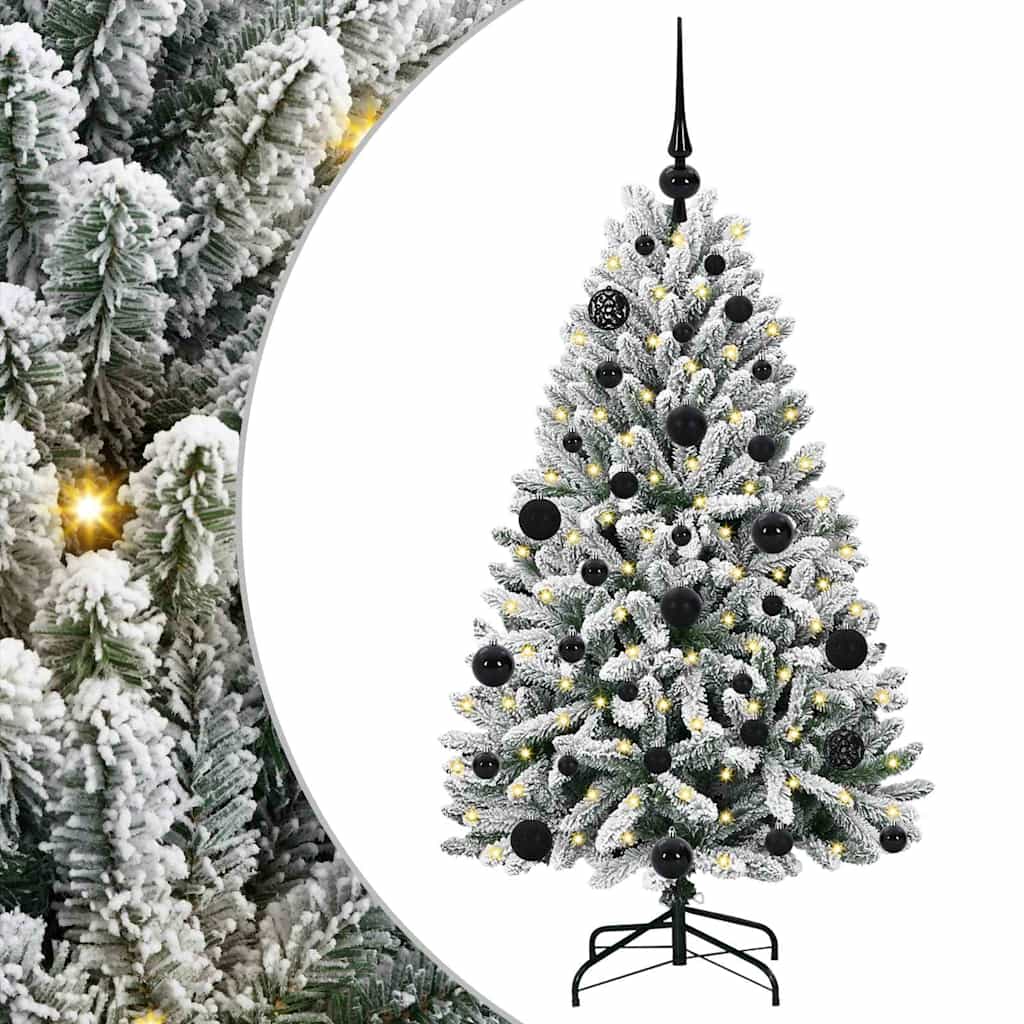 Kunstigt juletræ Grøn og Hvid 120 cm PVC og metal