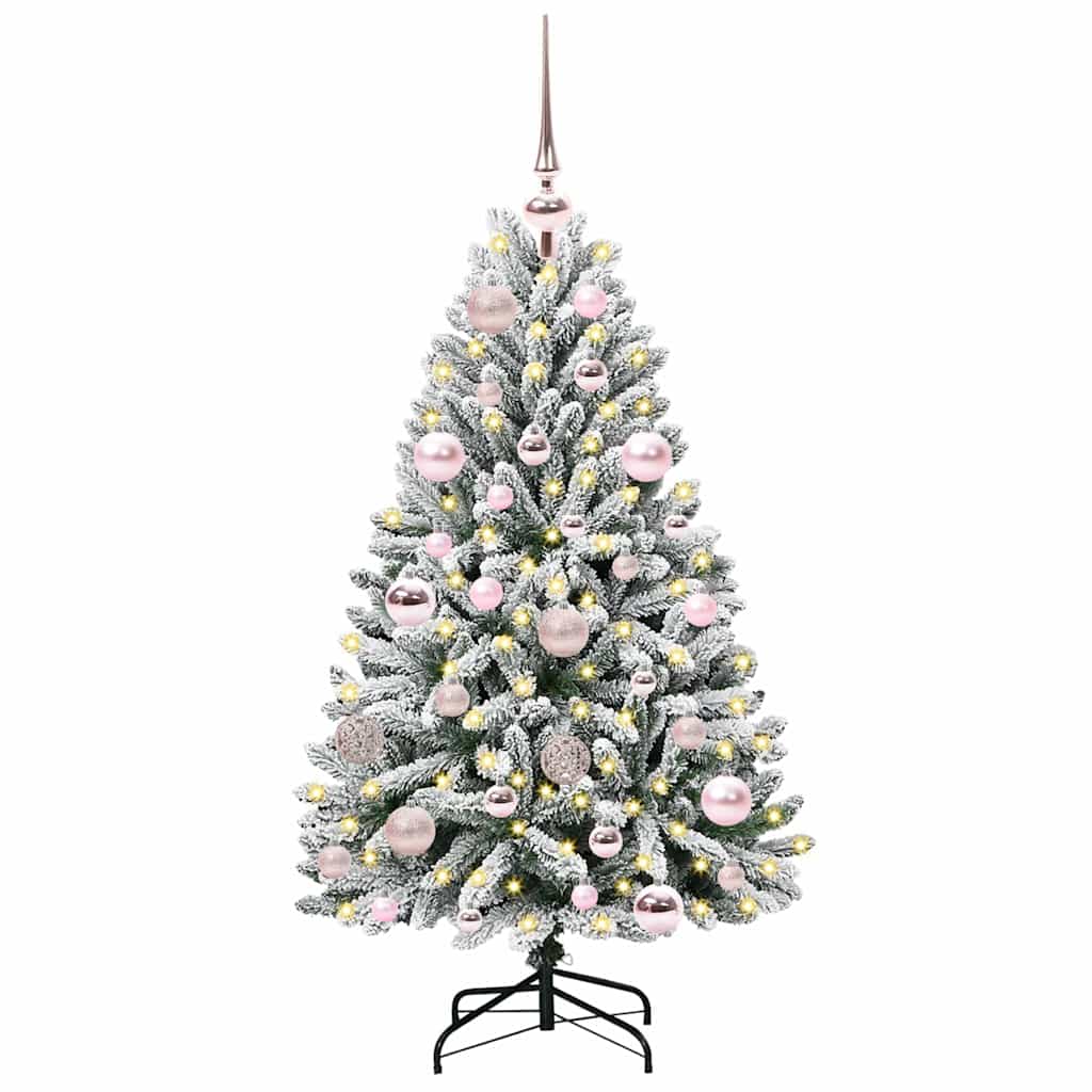 Kunstigt juletræ Grøn og Hvid 120 cm PVC og metal
