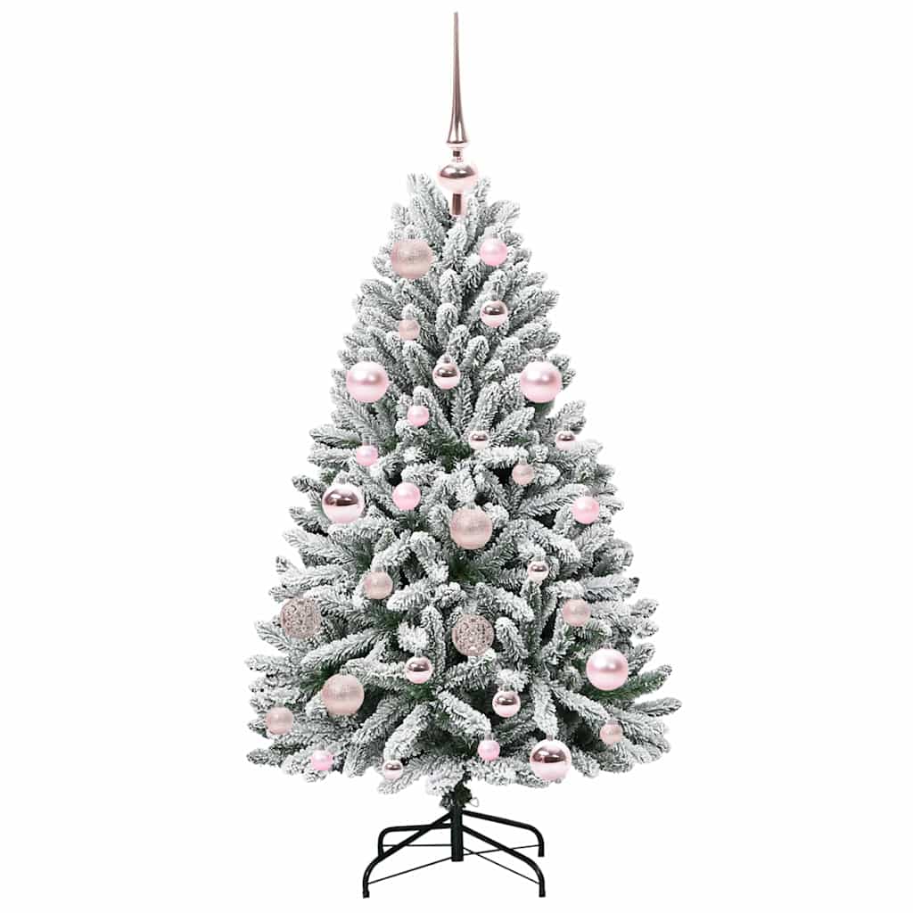 Kunstigt juletræ Grøn og Hvid 120 cm PVC og metal