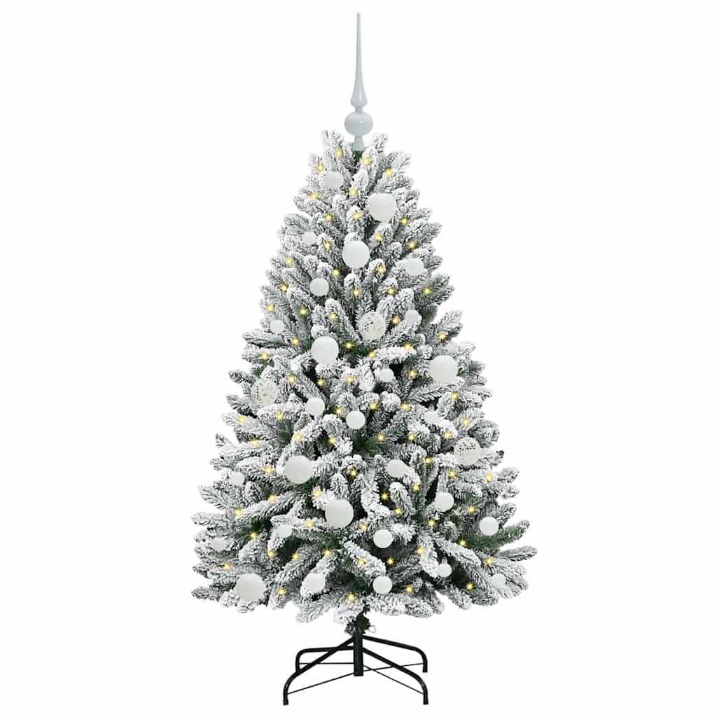 Kunstigt juletræ Grøn og Hvid 120 cm PVC og metal