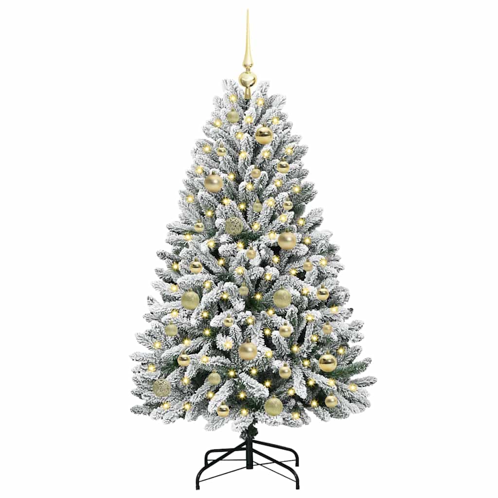 Kunstigt juletræ Grøn og Hvid 120 cm PVC og metal