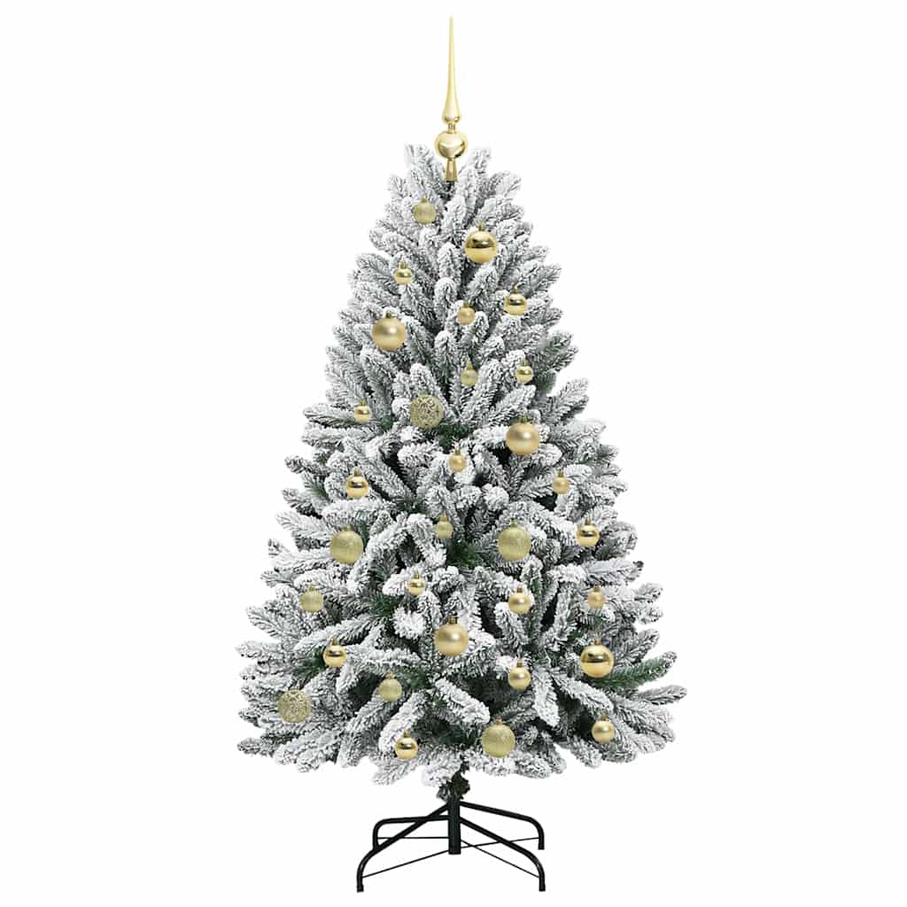 Kunstigt juletræ Grøn og Hvid 120 cm PVC og metal