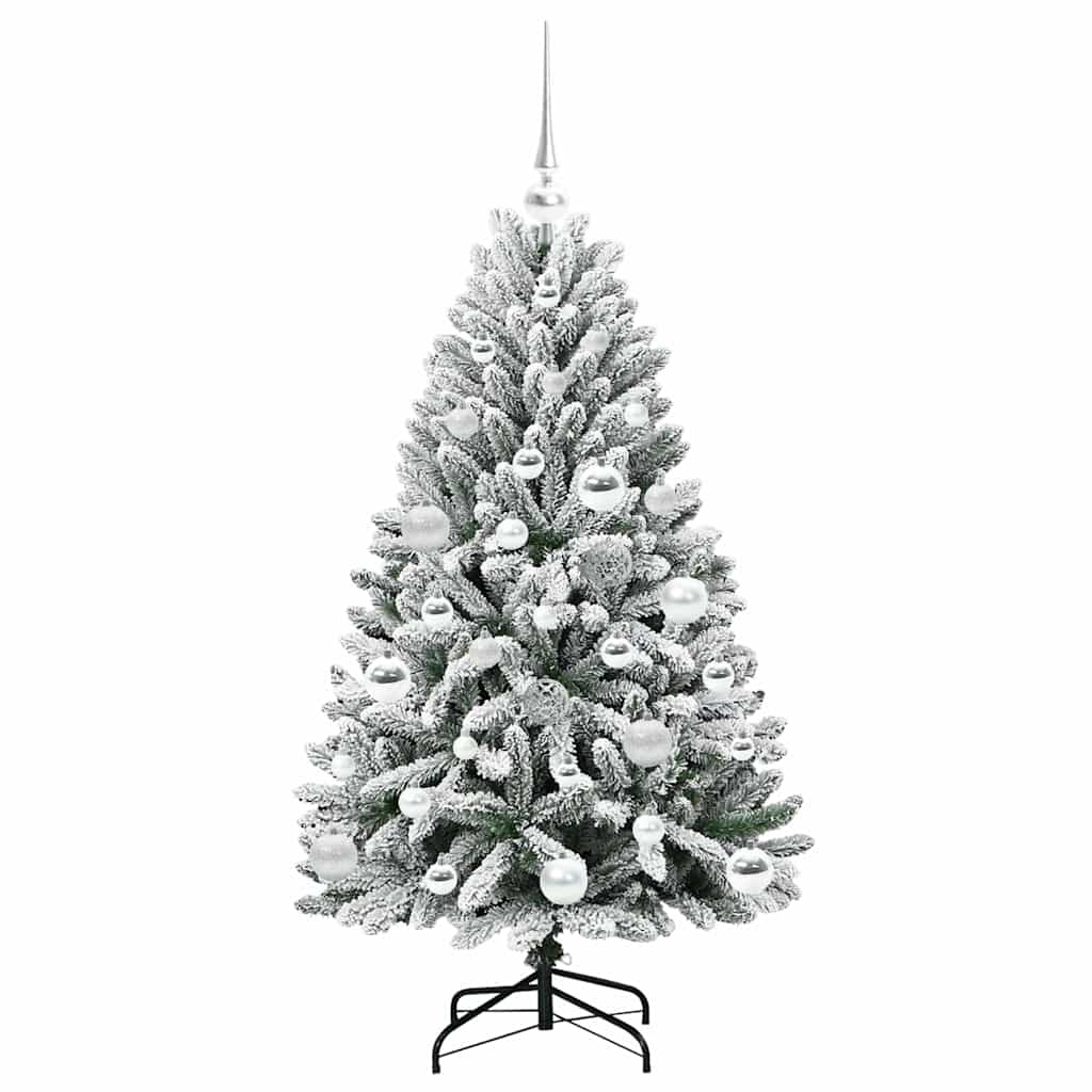 Kunstigt juletræ Grøn og Hvid 120 cm PVC og metal