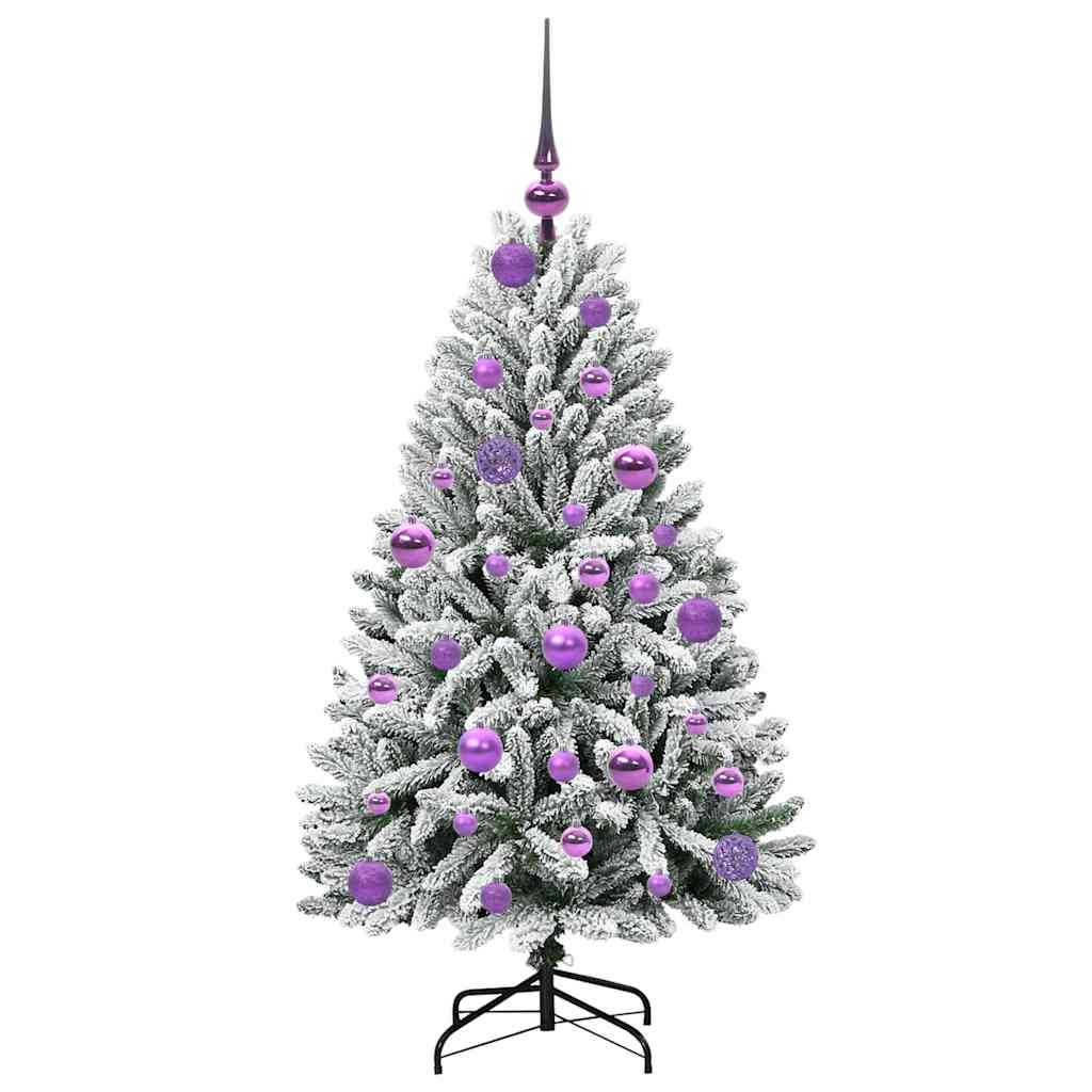 Kunstigt juletræ Grøn og Hvid 120 cm PVC og metal