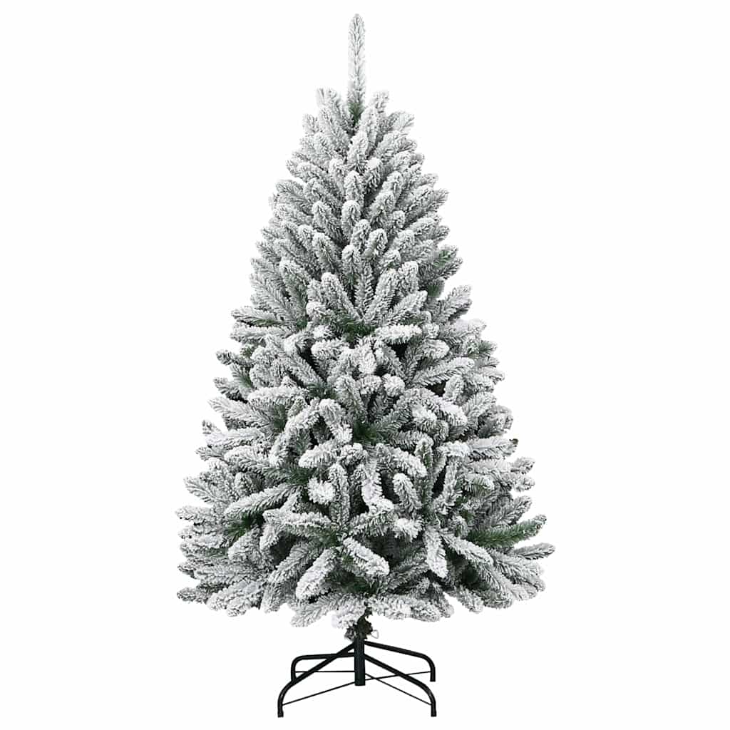 Kunstigt juletræ Grøn og Hvid 120 cm PVC og metal