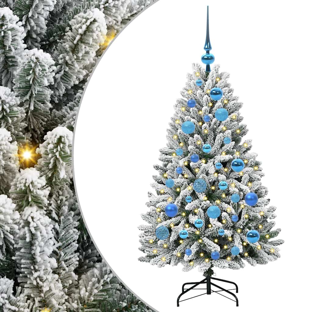 Kunstigt juletræ Grøn og Hvid 120 cm PVC og metal
